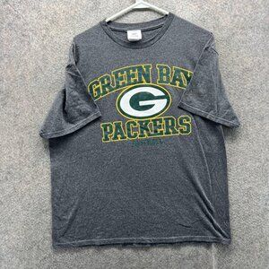 Green Bay Packers Shirt Mens Large Gray NFL Football NFL Team Apparel Tee